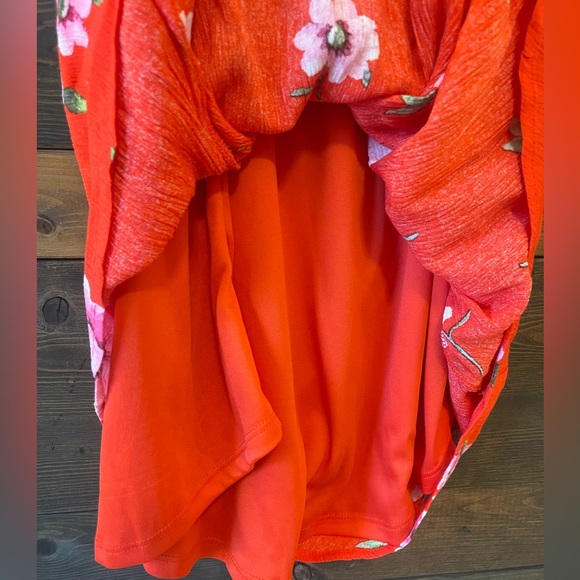 Chenault Girl Dress Red with flowers Size 8 - Picture 6 of 7